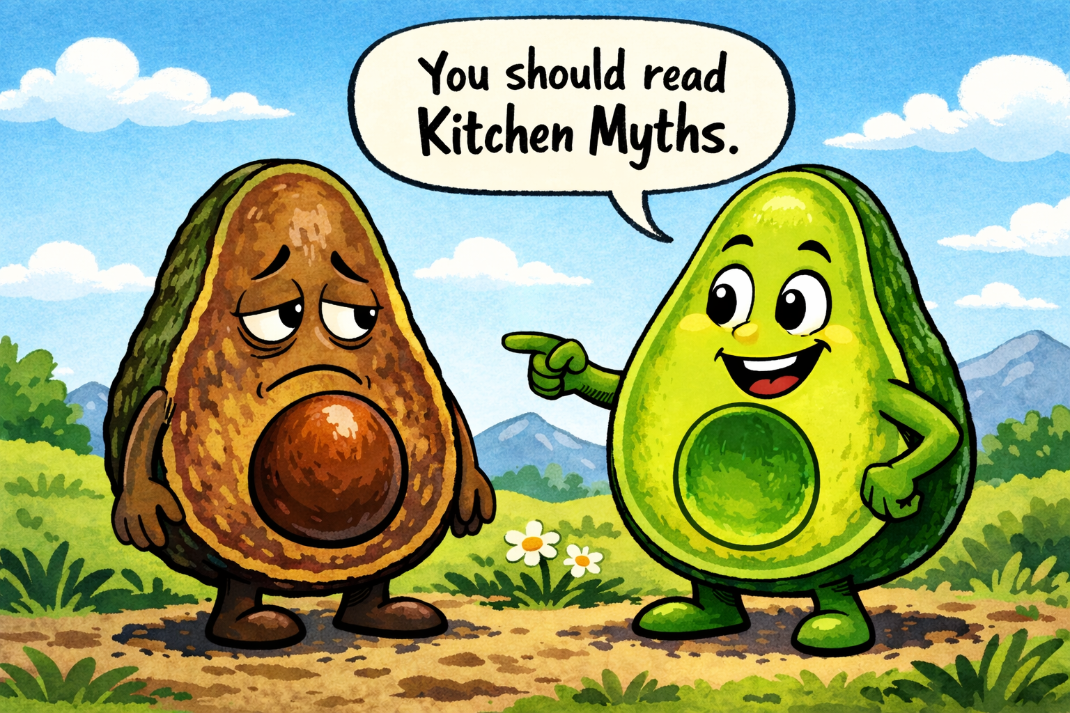 Avocados with brown and green flesh