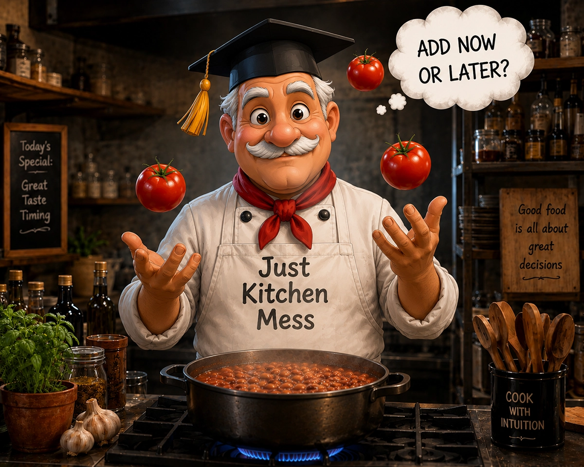 Chef juggling tomatoes