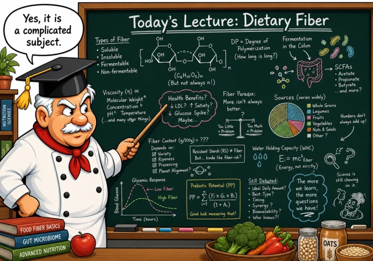 Chef lecturing on fiber