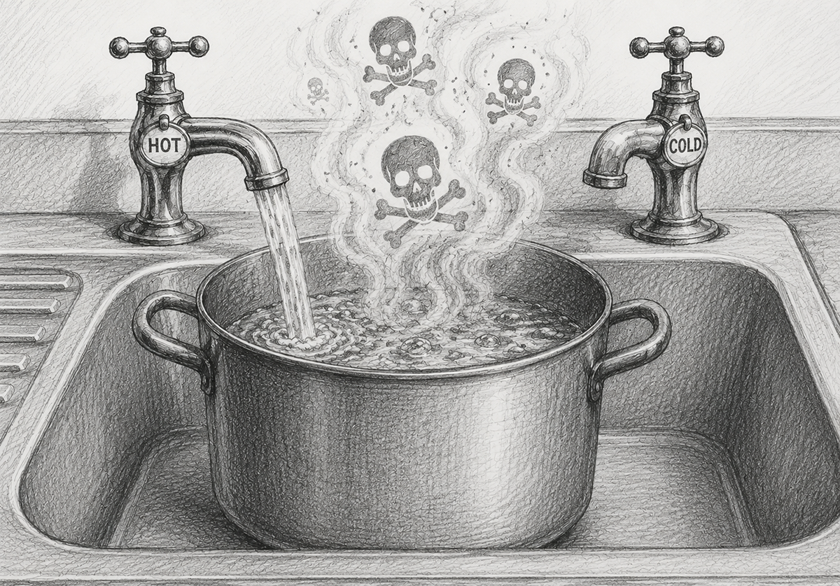 Hot tap water and toxins