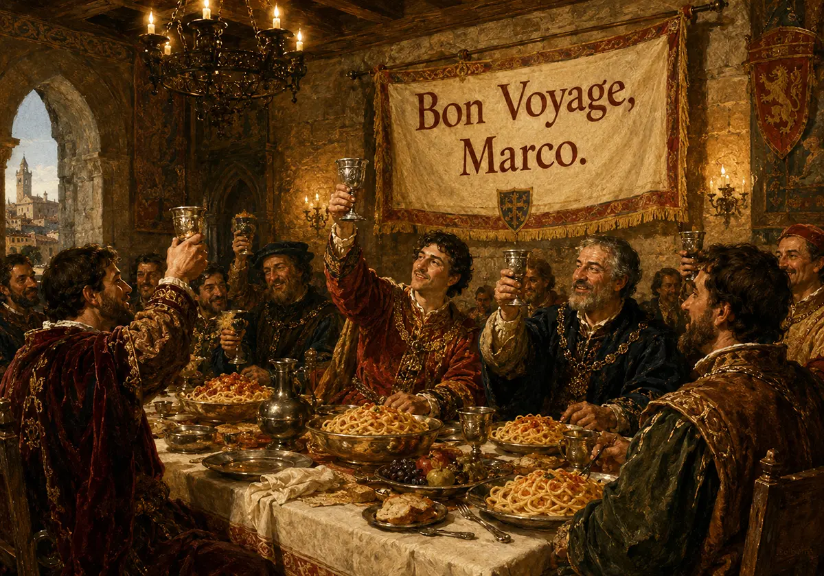 Marco Polo leaving for China