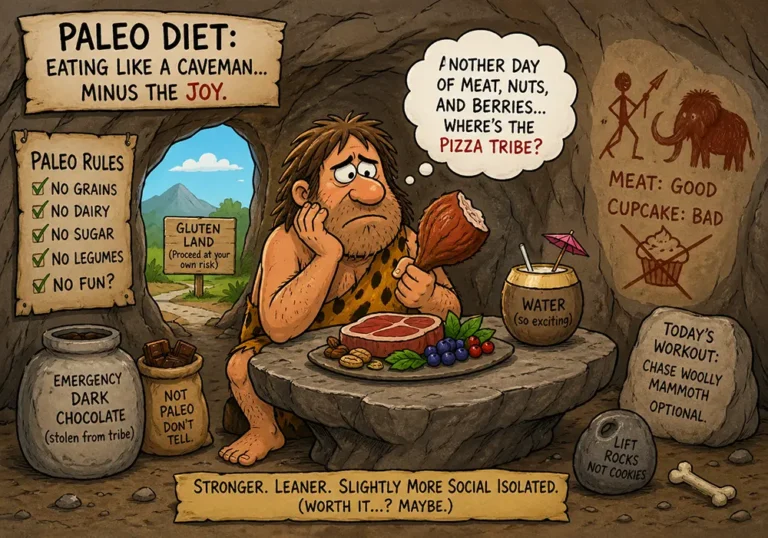 Caveman eating paleo diet