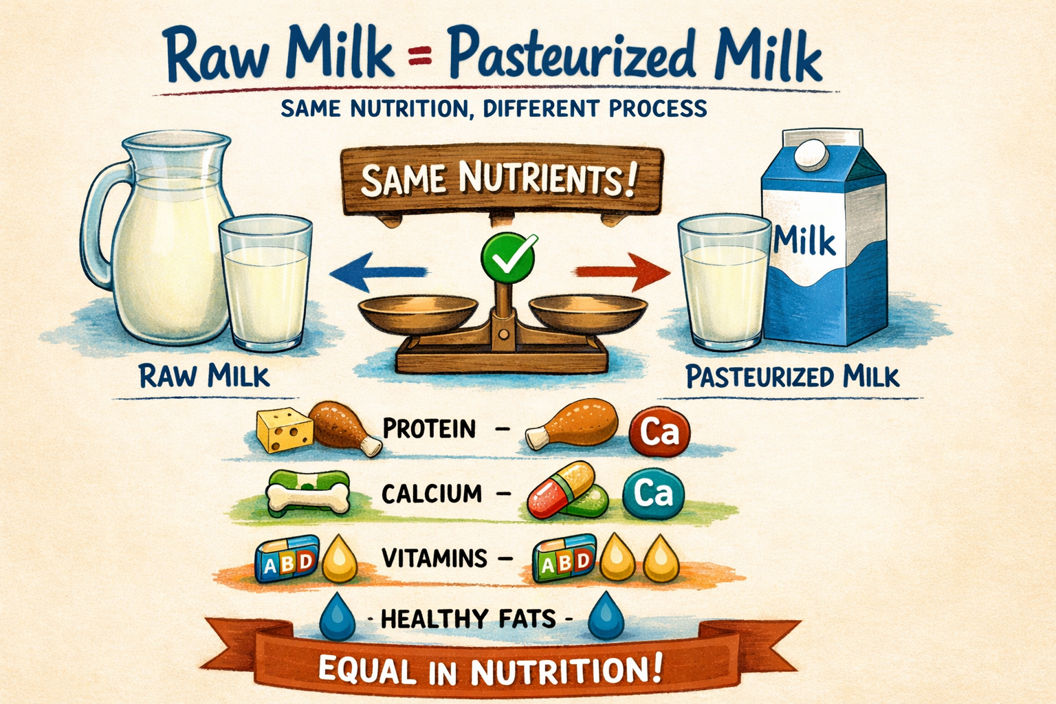 Raw milk nutrition no better
