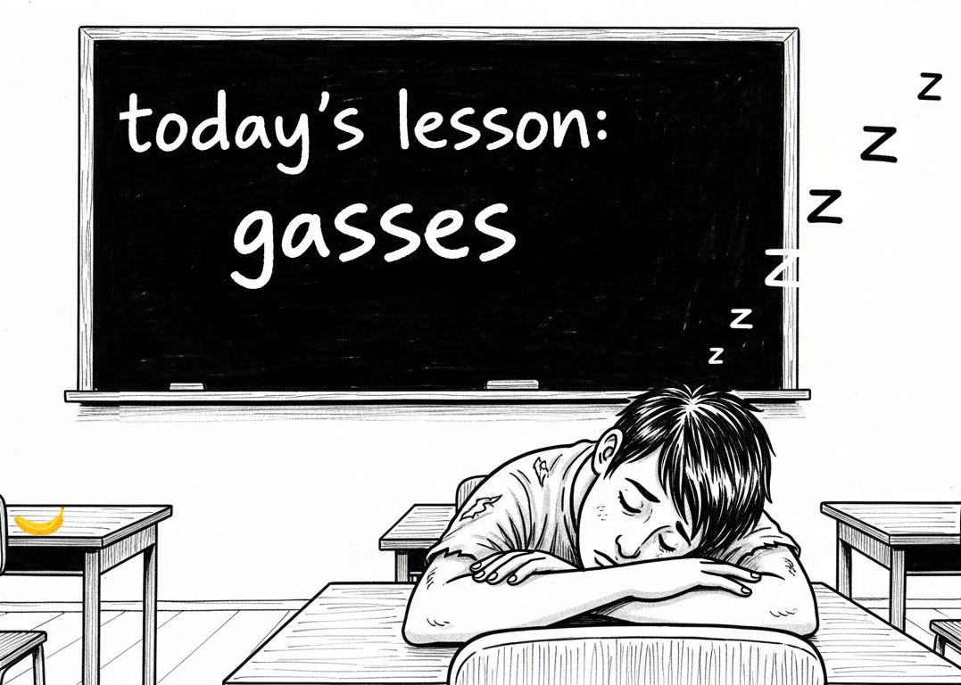 Student sleeping in class