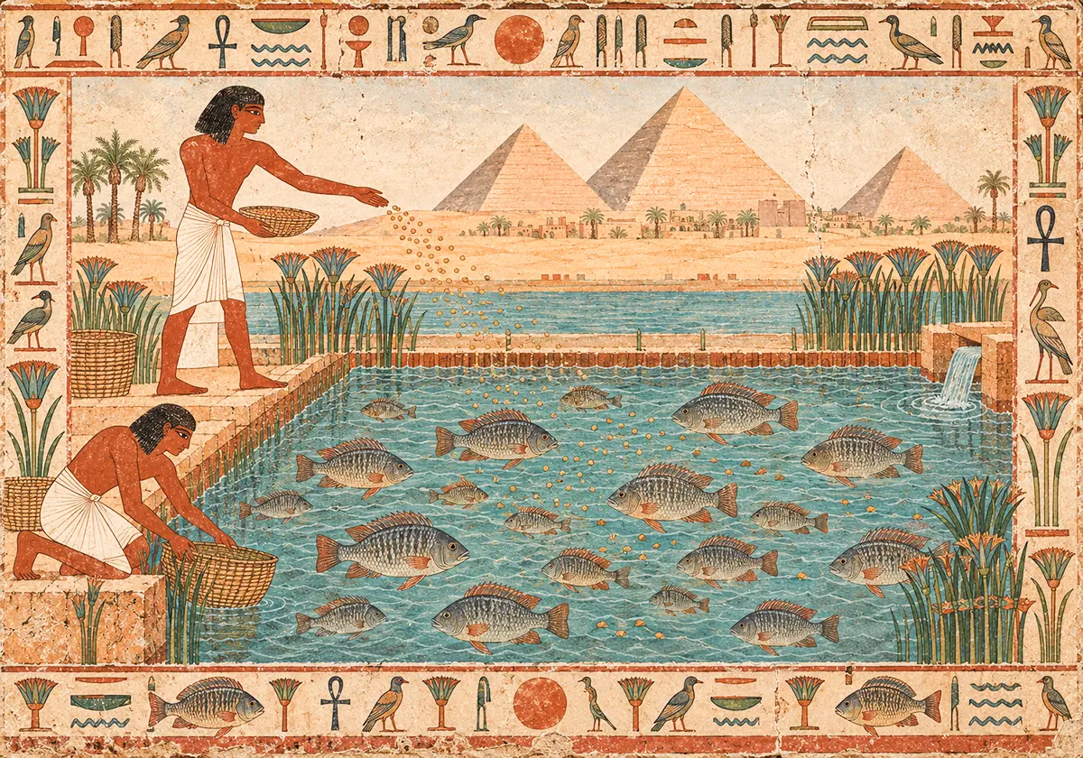 Ancient Egyptians farming tilapia