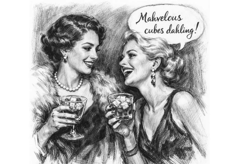 Women with drinks chatting