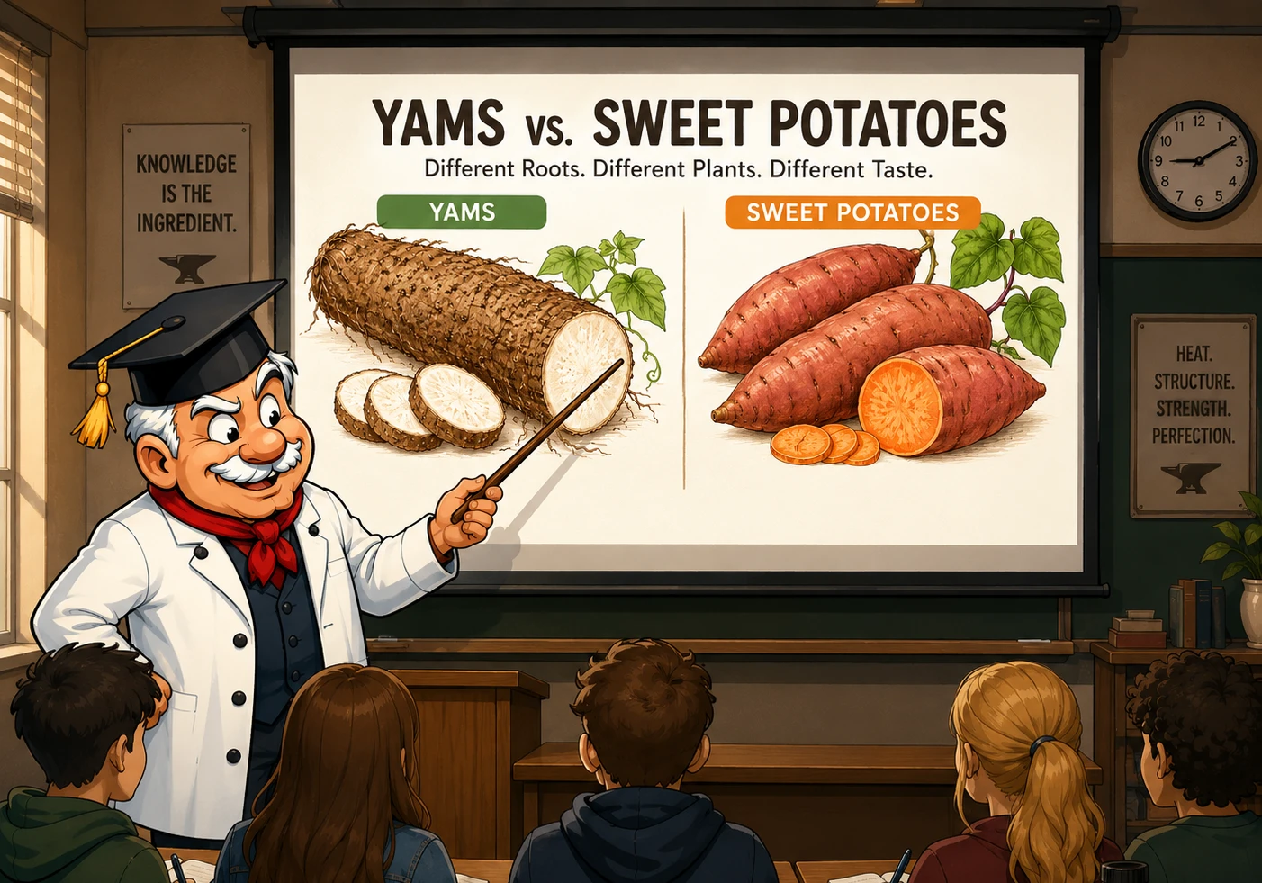 Yam versus sweet potato